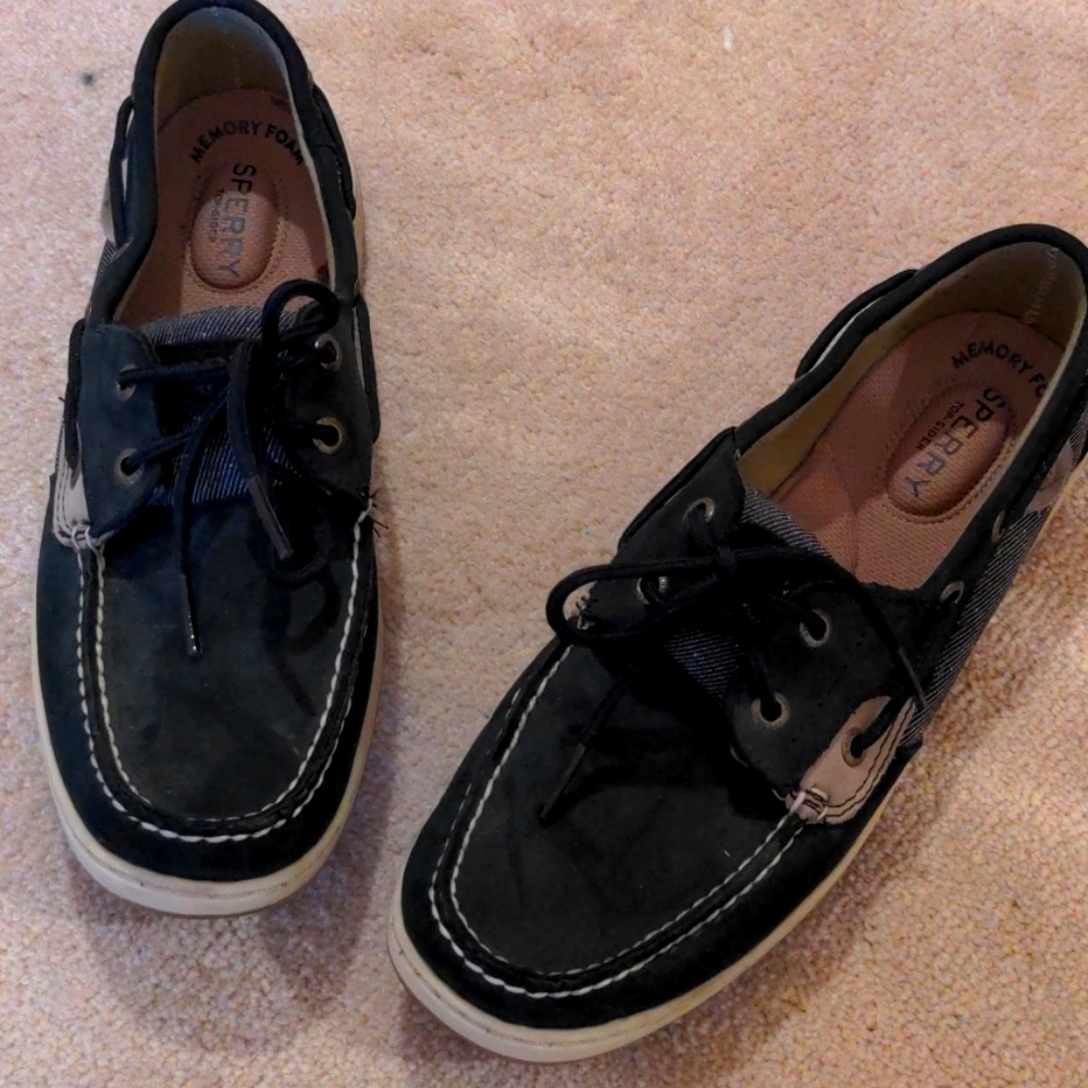Women's Sperry top-sider size 9.5 black and tan